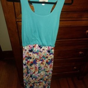 Derek Heart maxi blouson tank dress